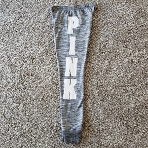 VS PINK Gray Logo Sweatpants